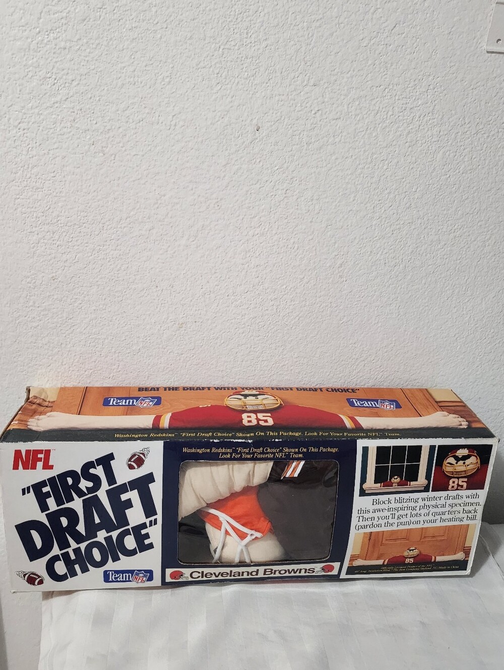 NFL "First Draft Choice". Cleveland Browns Box Graphic - Navy & White